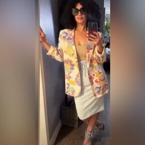 Floral Multicolor Women's Blazer